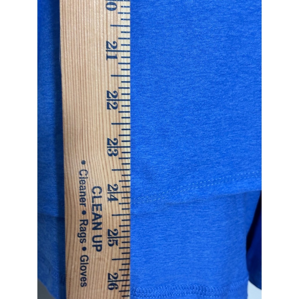 Athletic Works 2-Piece Set Women XL Blue Heather Tee Shorts Moisture Wicking NEW - Picture 10 of 14